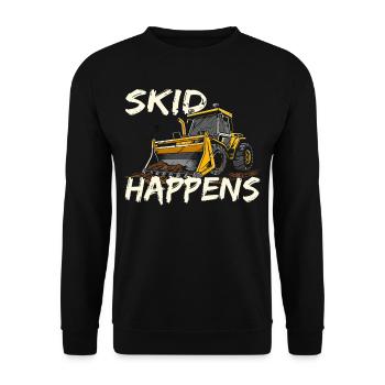 Skid steer loader enthusiasts - Unisex Sweatshirt - black - Front - Alina (178cm) & Michal (187cm)