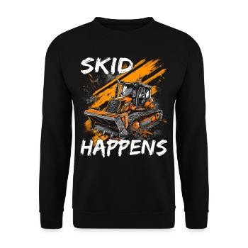 Skid steer loader enthusiasts - Unisex Sweatshirt - black - Front - Alina (178cm) & Michal (187cm)