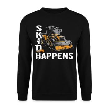 Skid steer loader enthusiasts - Unisex Sweatshirt - black - Front - Alina (178cm) & Michal (187cm)