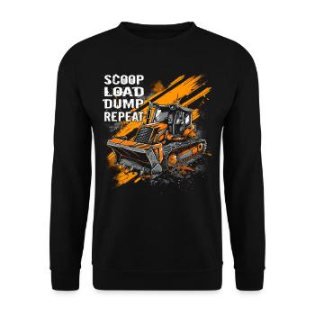 Skid steer loader enthusiasts - Unisex Sweatshirt - black - Front - Alina (178cm) & Michal (187cm)