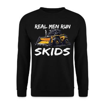 Skid steer loader enthusiasts - Unisex Sweatshirt - black - Front - Alina (178cm) & Michal (187cm)