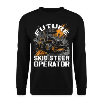 Skid steer loader enthusiasts - Unisex Sweatshirt - black - Front - Alina (178cm) & Michal (187cm)
