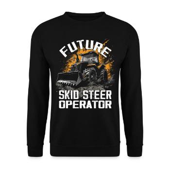 Skid steer loader enthusiasts - Unisex Sweatshirt - black - Front - Alina (178cm) & Michal (187cm)