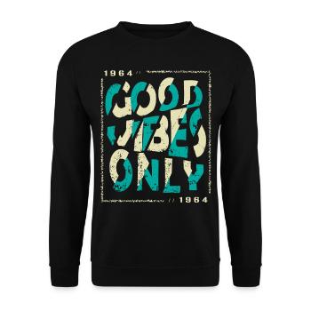 1964 Birthday 1964 Vintage 1964 Gift 1964 - Unisex Sweatshirt - black - Front - Alina (178cm) & Michal (187cm)