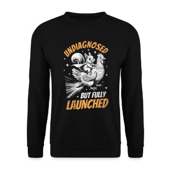 Undiagnosed, but something - Unisex Sweatshirt - black - Front - Alina (178cm) & Michal (187cm)