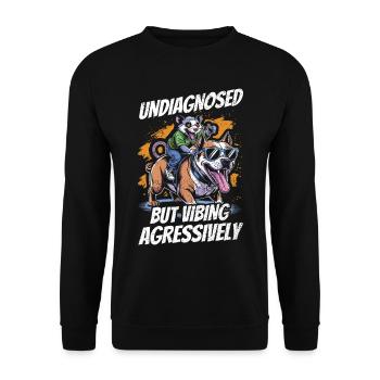 Undiagnosed, but something - Unisex Sweatshirt - black - Front - Alina (178cm) & Michal (187cm)