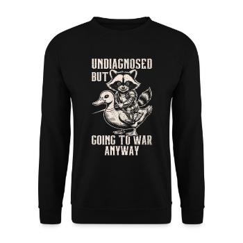 Undiagnosed, but something - Unisex Sweatshirt - black - Front - Alina (178cm) & Michal (187cm)