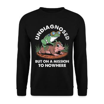 Undiagnosed, but something - Unisex Sweatshirt - black - Front - Alina (178cm) & Michal (187cm)
