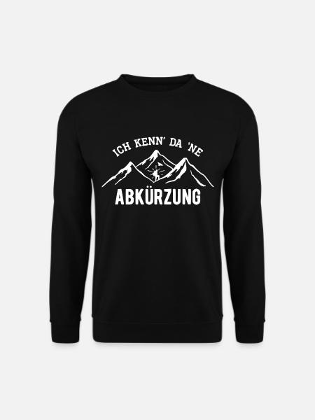 Ich kenne da ne Abkürzung - Wandern lustig - Unisex Pullover - Schwarz