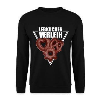 Lebkuchen Verleih - Unisex Pullover - Schwarz - Vorne - Alina (178cm) & Michal (187cm)