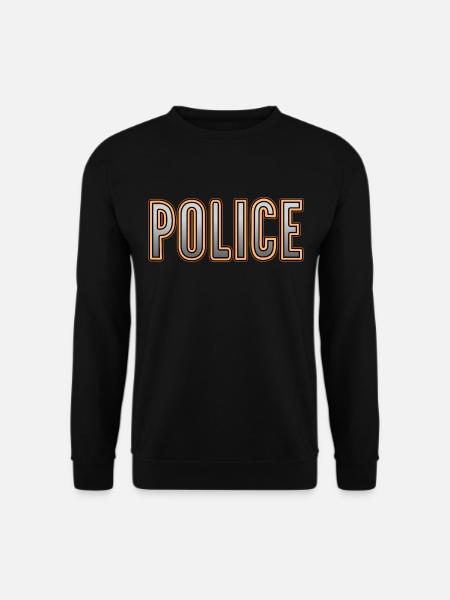 Police Silver-Orange - Unisex Sweatshirt - black