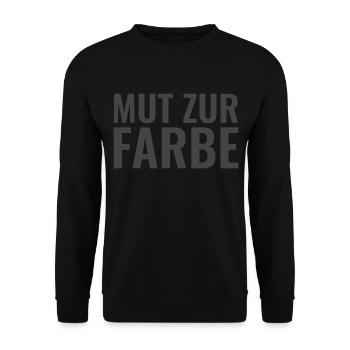 Mut zur Farbe - Unisex Pullover - Schwarz - Vorne - Alina (178cm) & Michal (187cm)