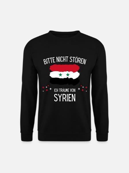 Bitte Nicht Stören Ich Träume Von Syrien - Unisex Pullover - Schwarz
