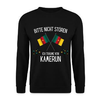 Bitte Nicht Stören Ich Träume Von Kamerun - Unisex Pullover - Schwarz - Vorne - Alina (178cm) & Michal (187cm)