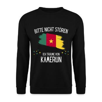 Bitte Nicht Stören Ich Träume Von Kamerun - Unisex Pullover - Schwarz - Vorne - Alina (178cm) & Michal (187cm)