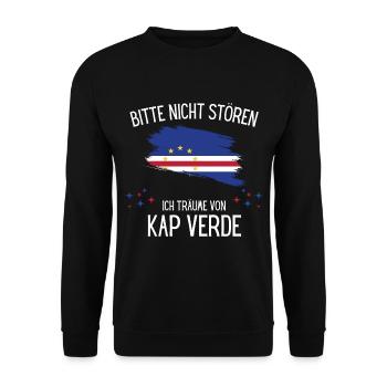 Bitte nicht stören ich träume von Kap Verde - Unisex Pullover - Schwarz - Vorne - Alina (178cm) & Michal (187cm)