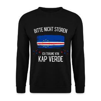 Bitte nicht stören ich träume von Kap Verde - Unisex Pullover - Schwarz - Vorne - Alina (178cm) & Michal (187cm)