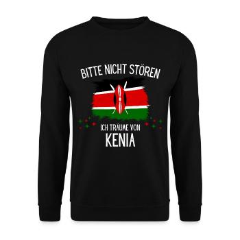 Bitte nicht stören ich träume von Kenia - Unisex Pullover - Schwarz - Vorne - Alina (178cm) & Michal (187cm)