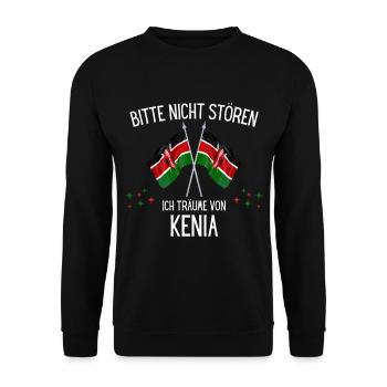 Bitte nicht stören ich träume von Kenia - Unisex Pullover - Schwarz - Vorne - Alina (178cm) & Michal (187cm)