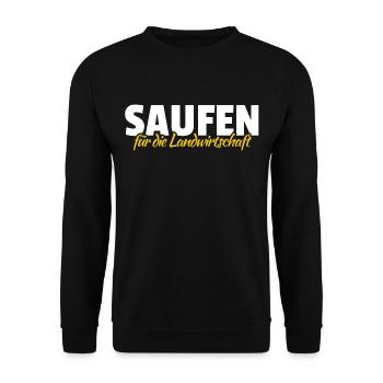 Drinking for agriculture t-shirt gift - Unisex Sweatshirt - black - Front - Alina (178cm) & Michal (187cm)