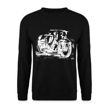 Schwalbe KR51 - LOW - used look - Design - Unisex Pullover - Schwarz - Vorne - Alina (178cm) & Michal (187cm)