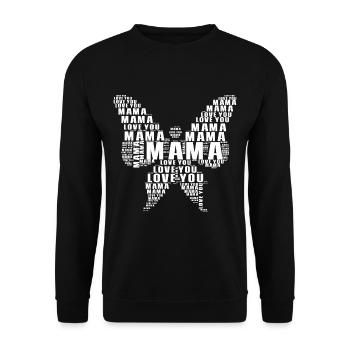 Mama Muttertag Geschenkidee Schwanger - Unisex Pullover - Schwarz - Vorne - Alina (178cm) & Michal (187cm)