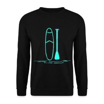 Stand Up Paddler Meer - Unisex Pullover - Schwarz - Vorne - Alina (178cm) & Michal (187cm)