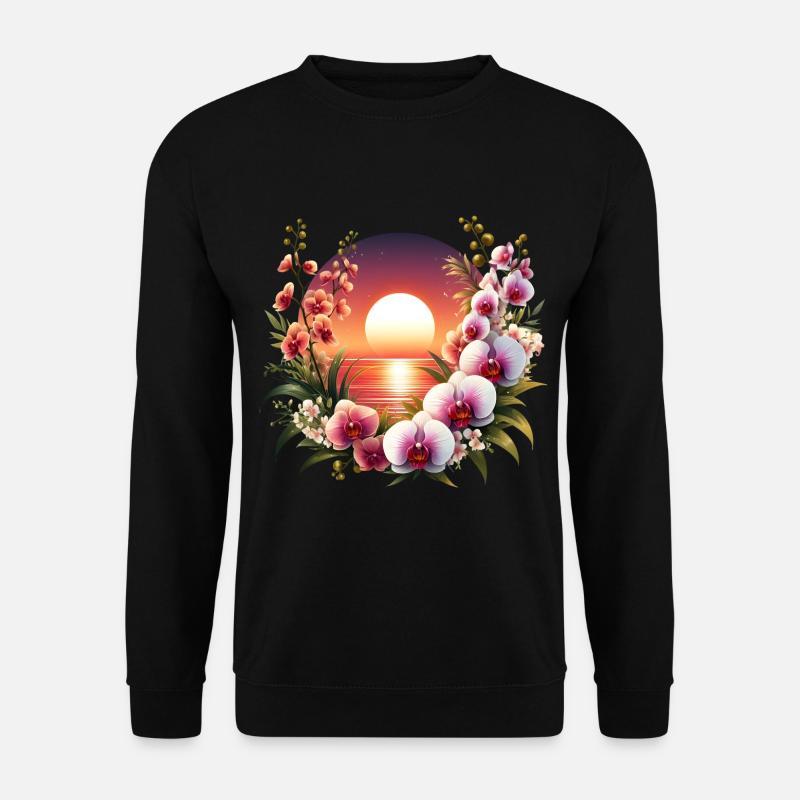 Orchid Sunset - Unisex Sweatshirt - black