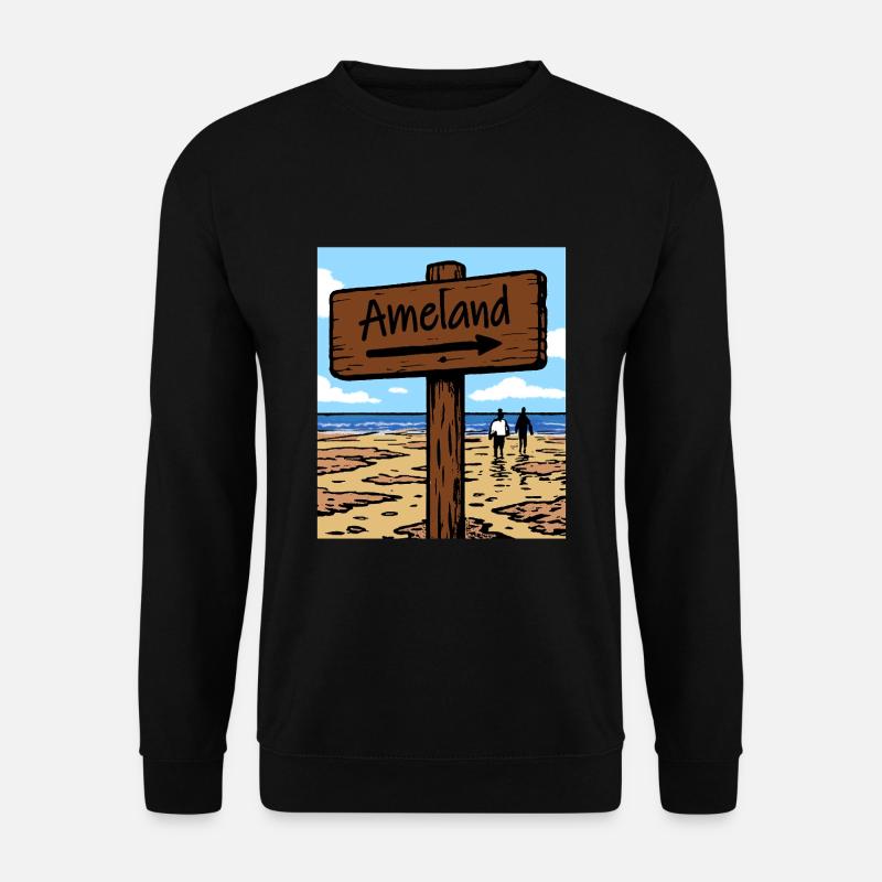 Ameland Strand - Unisex Pullover - Schwarz