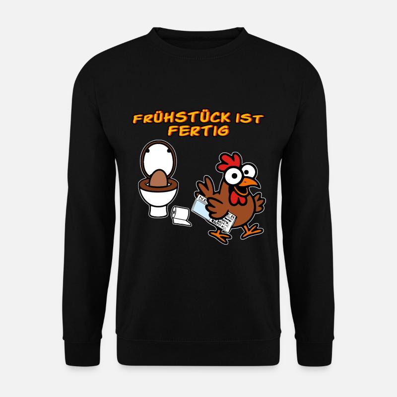 Chicken Makes Breakfast Funny Chickens - Unisex Sweatshirt - black