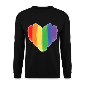 LGBT - Unisex Sweatshirt - black - Front - Alina (178cm) & Michal (187cm)