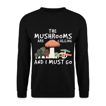 Mushroom morel - Unisex Sweatshirt - black - Front - Alina (178cm) & Michal (187cm)