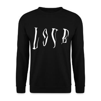 LOVE - Sweat-shirt Unisexe - noir - Devant - Alina (178cm) & Michal (187cm)