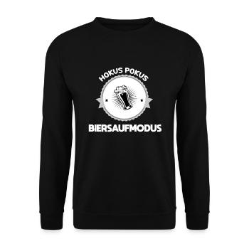 Biersaufmodus Bier Bierzelt Saufen - Unisex Pullover - Schwarz - Vorne - Alina (178cm) & Michal (187cm)