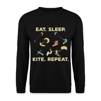 Kiter - Unisex Pullover - Schwarz - Vorne - Alina (178cm) & Michal (187cm)