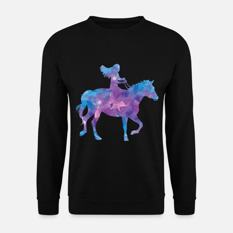 Pferd reiten - Unisex Pullover - Schwarz