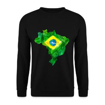 Brasilien - Unisex Pullover - Schwarz - Vorne - Alina (178cm) & Michal (187cm)
