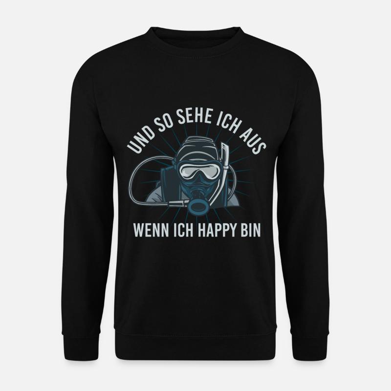 Lustiger Taucher Spruch Gerätetauchen Witz Tauchen - Unisex Pullover - Schwarz