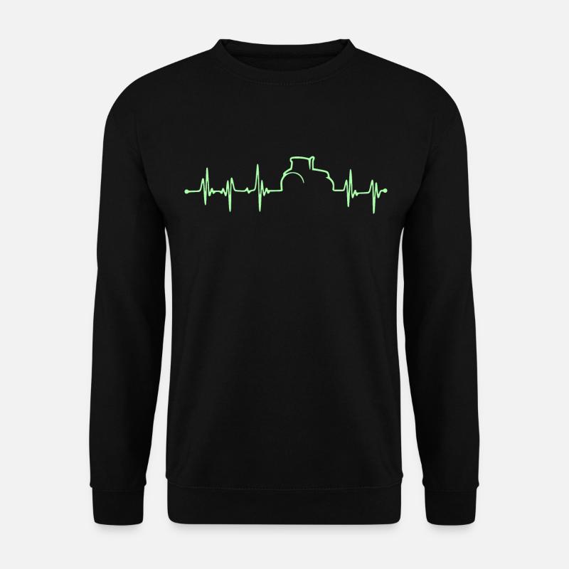 Heartbeat - Bauer - Edition vert - Sweat-shirt Unisexe - noir