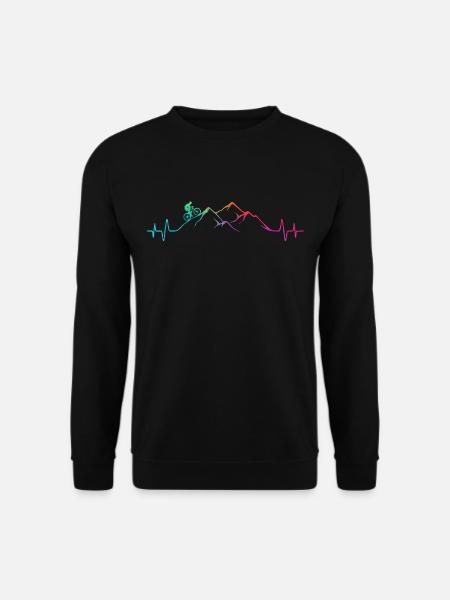 Mountain bikers on the mountain - MTB - Unisex Sweatshirt - black