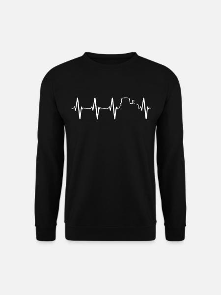 Traktor Heartbeat - Bauer - Landwirtschaft - Unisex Pullover - Schwarz