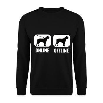 Cane Corso Cane Corso hors ligne Propriétaire de Cane Corso - Sweat-shirt Unisexe - noir - Devant - Alina (178cm) & Michal (187cm)