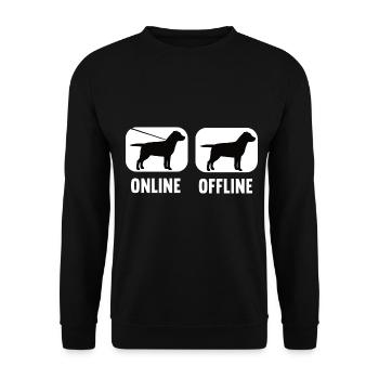 Online Offline Labrador Labrador Owner Labbi - Unisex Sweatshirt - black - Front - Alina (178cm) & Michal (187cm)