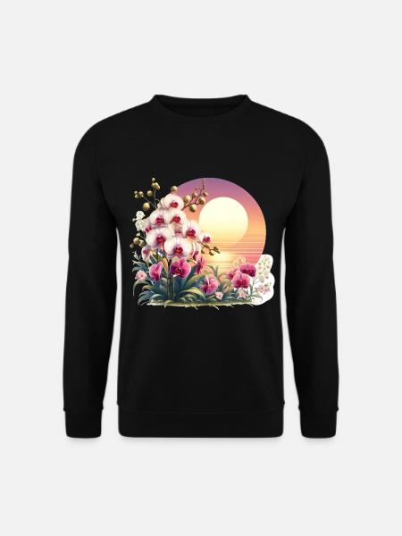 Orchid Sunset - Unisex Sweatshirt - black
