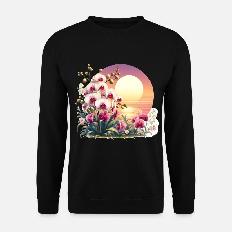 Orchid Sunset - Unisex Sweatshirt - black