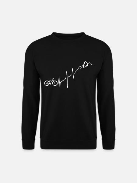 Heartbeat - Herzschlag - Fahrrad - MTB - Unisex Pullover - Schwarz