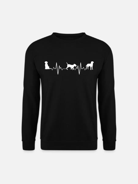 Heartbeat - LABRADOR - Hund - Retriever - Unisex Pullover - Schwarz