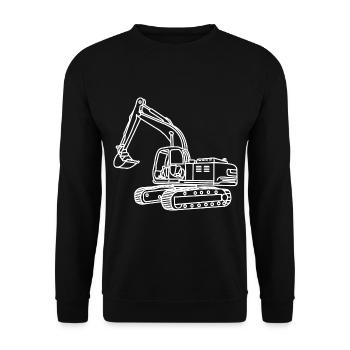 Bagger Fahrer - Unisex Pullover - Schwarz - Vorne - Alina (178cm) & Michal (187cm)