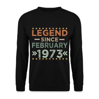 Cadeau d’anniversaire 1973 50e anniversaire - Sweat-shirt Unisexe - noir - Devant - Alina (178cm) & Michal (187cm)