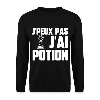 J’peux pas j’ai potion - Sweat-shirt Unisexe - noir - Devant - Alina (178cm) & Michal (187cm)